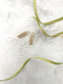 Light Gold and Off White Patina Metal Zipper Pull 1 Pair NTN00089
